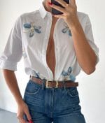 women floral cotton shirt feminine summer look