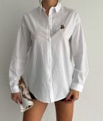 cotton shirt with teddy embroidery