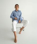 lightweight striped oversized shirt casual look