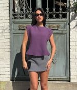 structured peplum blouse cap sleeve elegant look