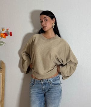 batwing knit sweater front view