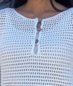 breathable knit sweater close-up