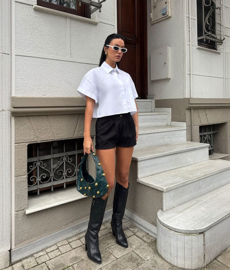 cropped poplin