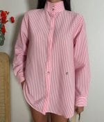high neck button detail shirt