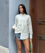 relaxed fit striped shirt soft fabric