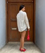 lightweight embroidered eyelet blouse