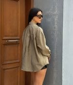 tie collar shirt relaxed fit