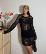 knit beach cover up dress