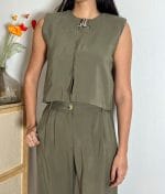 olive green co ord set style