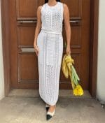 crochet style knit set full outfit