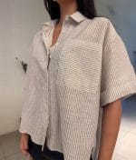 Relaxed fit striped pocket shirt