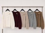 75214-Brooch Detail Boat Neck Knit Sweater-Off White-4 Brooch detail knit sweater colour options
