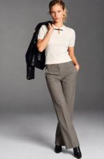 75228-Keyhole Bow Detail Short Sleeve Knit Top-Off White-1 Keyhole bow knit top front view
